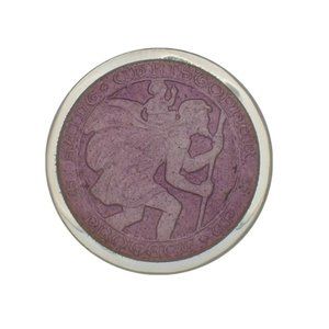 Lavender Small St. Christopher Medal Bracelet